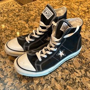Converse one star black high top sneaker chucks